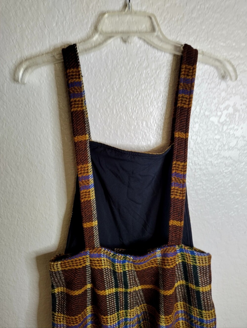 NWT Cider Plaid Wide Leg Overall Sz M - Picture 7 of 11